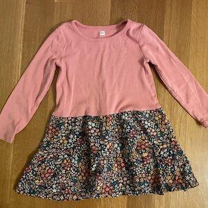Tea Collection Pink and Multicolor Floral Dress 4
